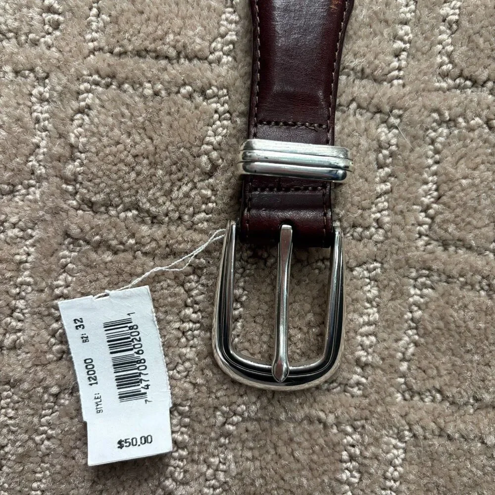 Brighton Onyx VTG Leather Golf Belt Men's 32 Brown Black Classic 1